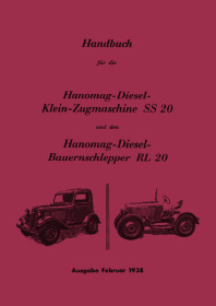 Hanomag SS 20 und RL 20 Bedienungsanleitung
