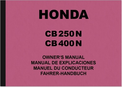 Honda CB 250N und CB 400N Bedienungsanleitung