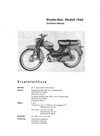 Rabeneick Binetta I III Super Star Kick 5 1955-1961 Ersatzteilliste