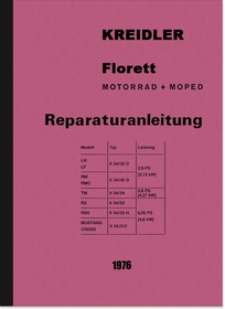 Kreidler Florett Motorrad und Moped Reparaturanleitung Werkstatthandbuch