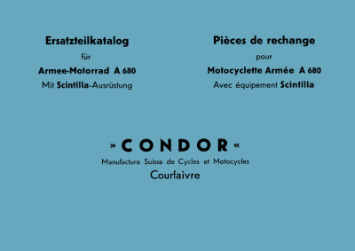 Condor A 680 Spare Parts List Catalog