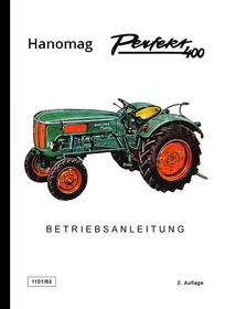 Hanomag Perfekt 400 Schlepper Bedienungsanleitung