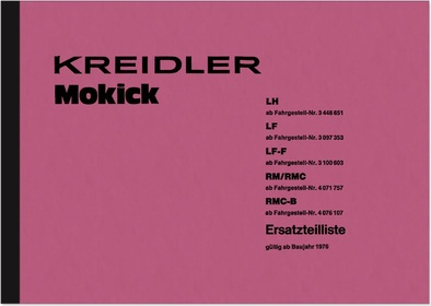 Kreidler Florett LH LF LF-F RM RMC-B Ersatzteilliste