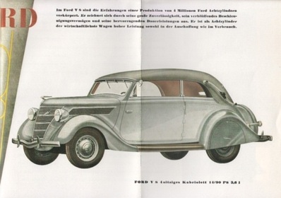 Ford V8 brochure brochure 1938 sport convertible