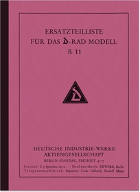 D-Rad R 11 R11 Drad Ersatzteilliste