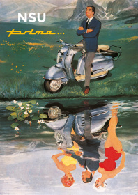 NSU Prima Motorroller "Traum am See" Poster