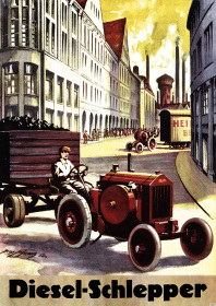 Deutz tractor Diesel tractor Diesel tugboat Diesel tugboat prewar Poster Picture