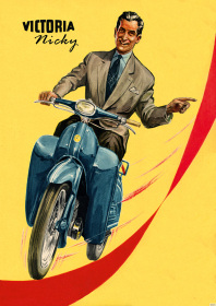 Victoria Nicky Moped Poster Picture