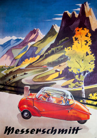 Messerschmitt KR 200 201 Cabin Scooter Poster Picture check