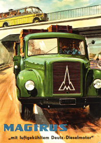Magirus Deutz truck commercial vehicle platform truck pickup truck Poster Picture