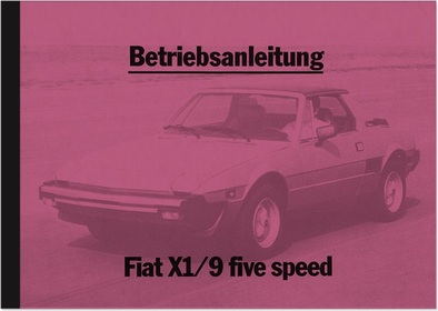 Fiat X1/9 Five Speed Bedienungsanleitung