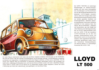 Lloyd LT 500 LT500 van van Poster Picture