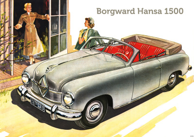 Borgward Hansa 1500 convertible car car Poster Picture