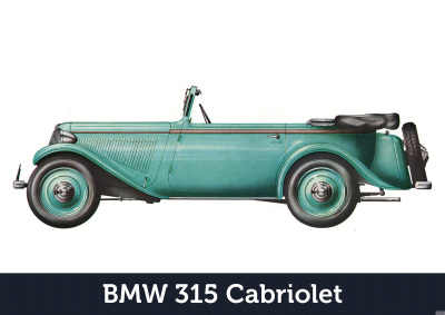 BMW 315 Cabriolet Auto PKW Wagen Poster