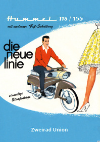 DKW Victoria Express (Zweirad Union) Hummel Typ 115 155 "Die neue Linie" Moped Poster