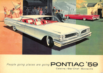 Pontiac 1959 Catalina Star Chief Bonneville car car Poster Picture