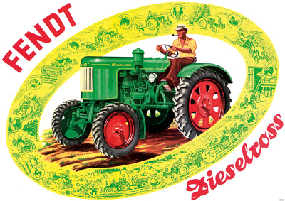 Fendt Dieselross Tractor Poster Picture