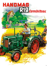 Hanomag Combitrac R 19 R19 Schlepper Traktor Diesel Reklame Poster