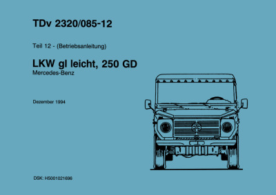 Mercedes 250 GD LKW gl leicht Bedienungsanleitung