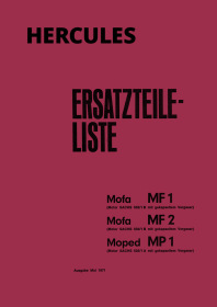 Hercules MF1, MF2 und MP1 Ersatzteilliste