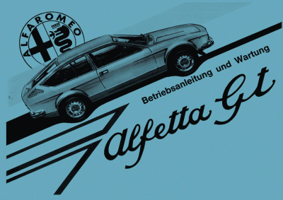Alfa Romeo Alfetta GT User Owner's Manual