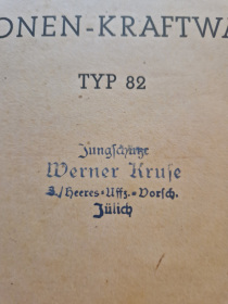 VW Type 82 K1 Kübelwagen Original operating instructions Description Repair instructions 1943