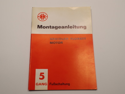 Kreidler Florett 5-Gang Fußschaltung Motor Original Montageanleitung Reparaturanleitung