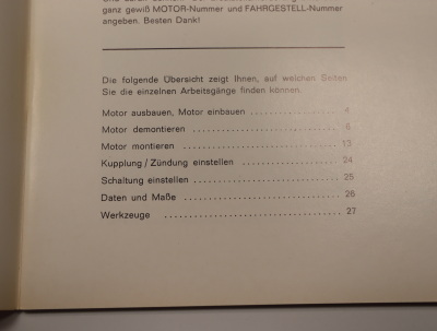 Kreidler Florett 5-Gang Fußschaltung Motor Original Montageanleitung Reparaturanleitung