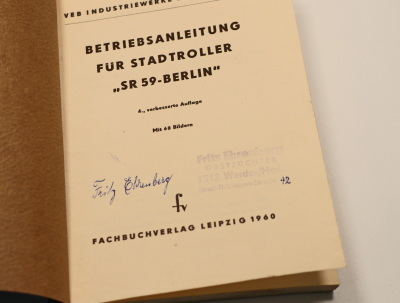 IWL Berlin Stadtroller SR 59 Original Bedienungsanleitung