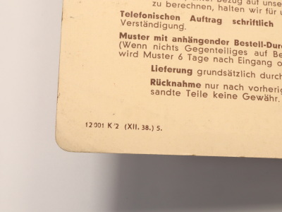 Adler 2.5 liter Type 10 Original spare parts list catalog