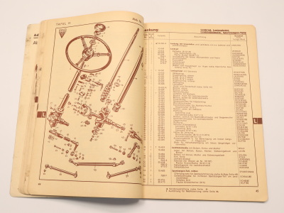 Adler 2.5 liter Type 10 Original spare parts list catalog