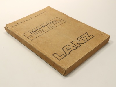 Lanz Bulldog original spare parts list pre-war 1942 D 8500 8506 9500 9506 1500 Acker Ackerluft