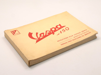 Vespa 150 motor scooter original workshop manual repair instructions, Piaggio 1955