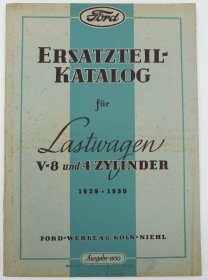 Ford truck V8 and 4-cylinder 1939-1950 original spare parts catalog list