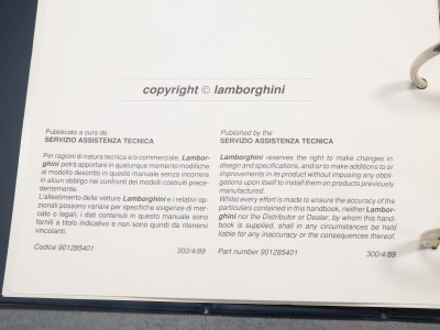 Lamborghini Countach 25th 1989 original Ersatzteilliste und Schaltpläne + LM002 Elektrik