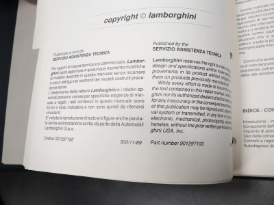 Lamborghini Countach 25th 1989 original Ersatzteilliste und Schaltpläne + LM002 Elektrik