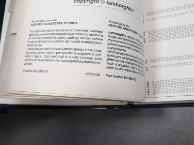Lamborghini Countach 25th 1989 original Ersatzteilliste und Schaltpläne + LM002 Elektrik
