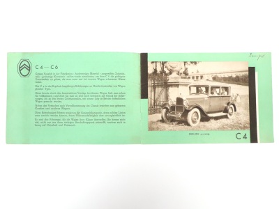 Citroen C4 and C6 original sales brochure (ca. 1932)