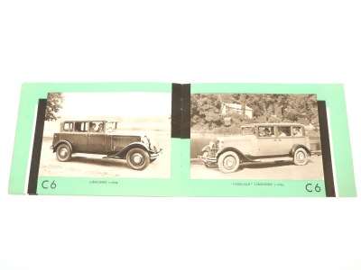 Citroen C4 and C6 original sales brochure (ca. 1932)