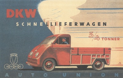 DKW Schnellieferwagen Schnellaster 3/4 Tonner 0,75 To. Prospekt
