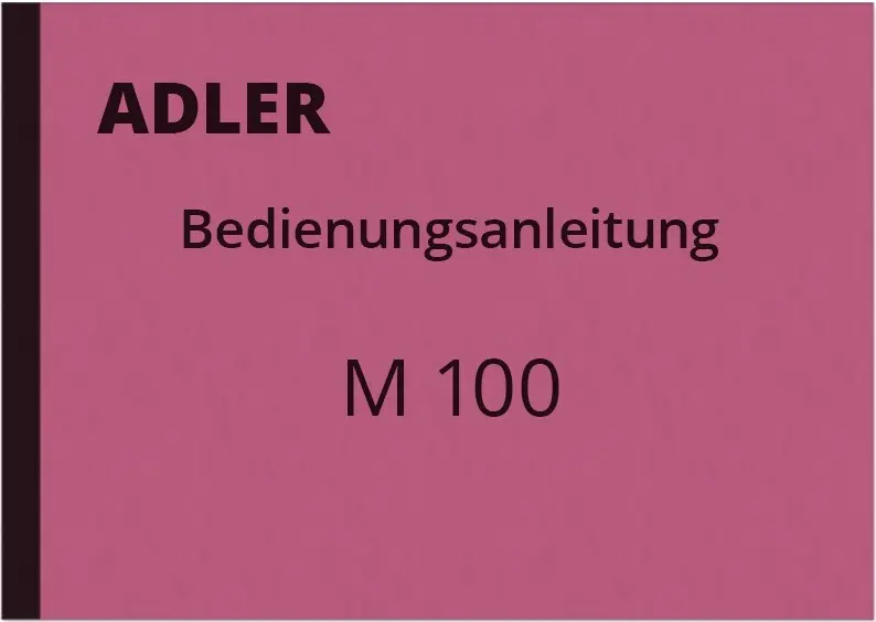 Adler M 100 Bedienungsanleitung
