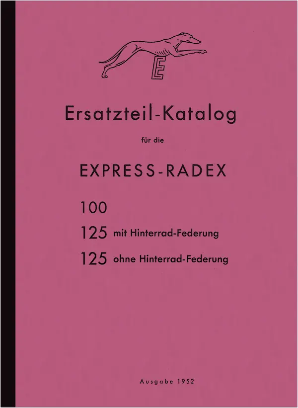 Express Radex 100 ccm and 125 ccm spare parts list spare parts catalog parts catalog