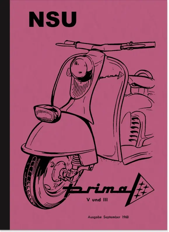 NSU Prima III (3) and V (5) scooter operating instructions operating instructions manual