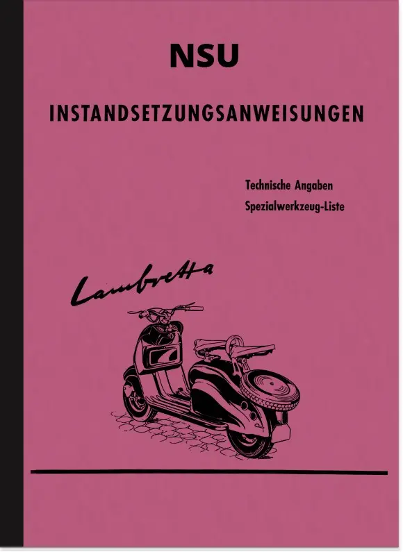 NSU Lambretta Reparaturanleitung Motorroller Werkstatthandbuch