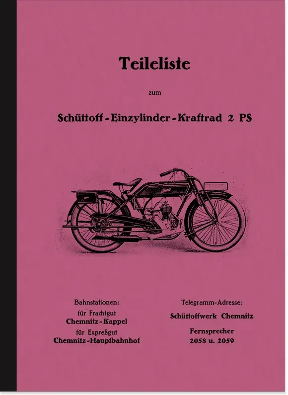 Schüttoff 2 und 2,75 PS 1925 Ersatzteilliste