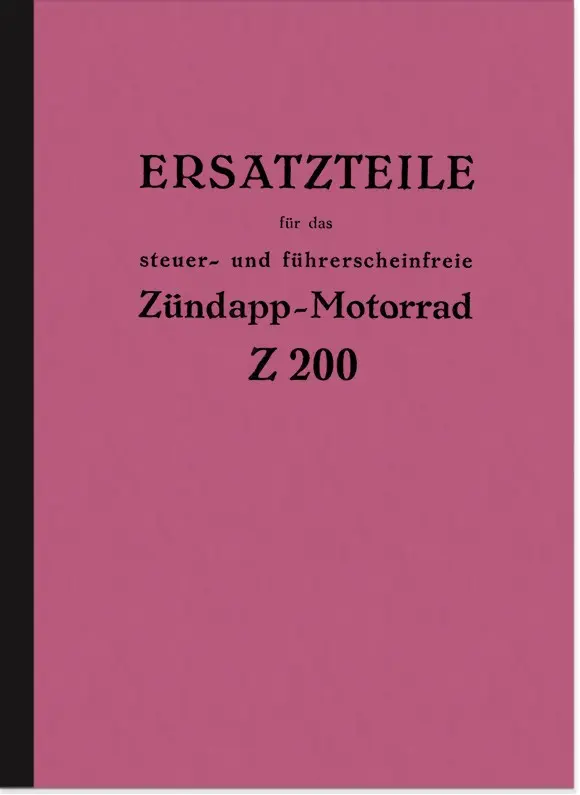 Zündapp Z 200 Ersatzteilliste