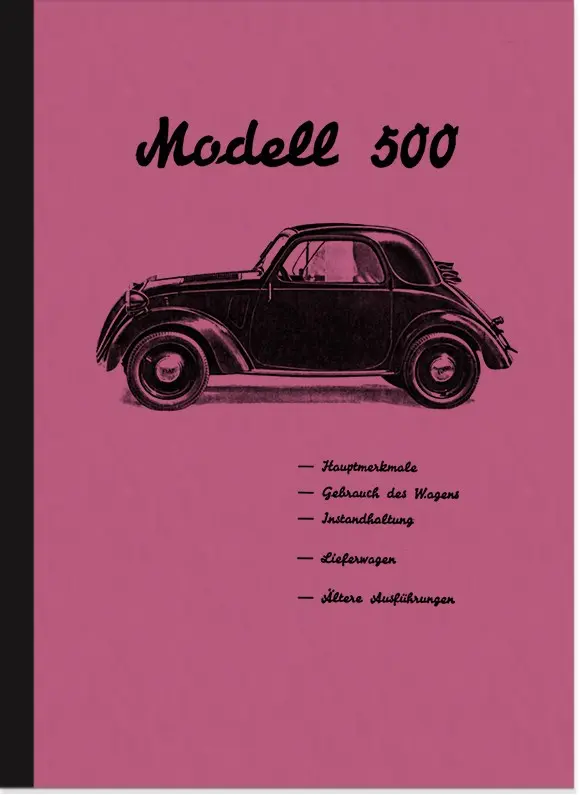 Fiat 500 Topolino Bedienungsanleitung