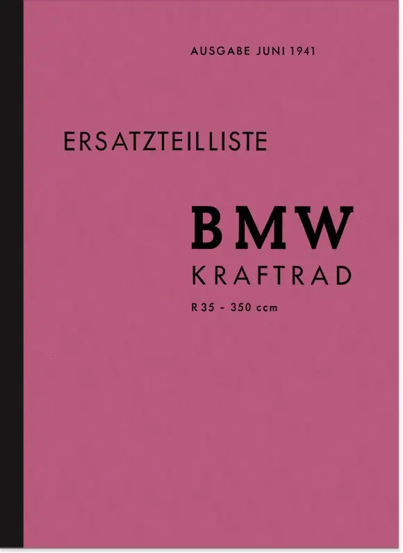 BMW R 35 spare parts list spare parts catalog parts catalog R35 motorcycle