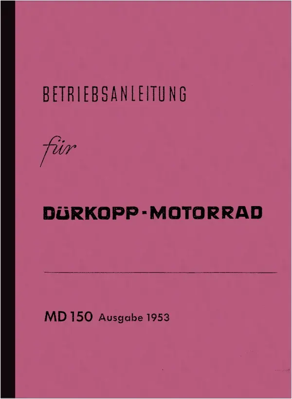 Dürkopp MD 150 Bedienungsanleitung