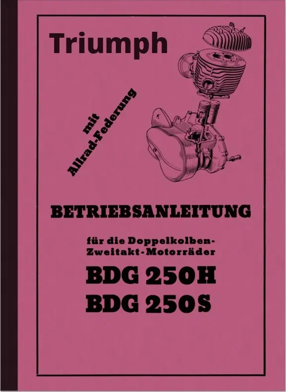 Triumph BDG 250 S H Bedienungsanleitung BDG250